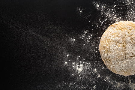 bread, food, flour, on black thumbnail