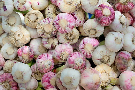white and pink garlic lot thumbnail