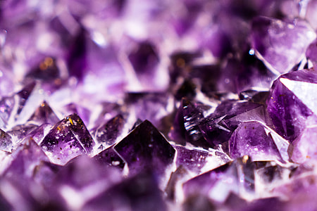 selective focus photography of purple gemstones thumbnail