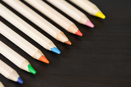Colored Pencils in a Row with Room for Text thumbnail