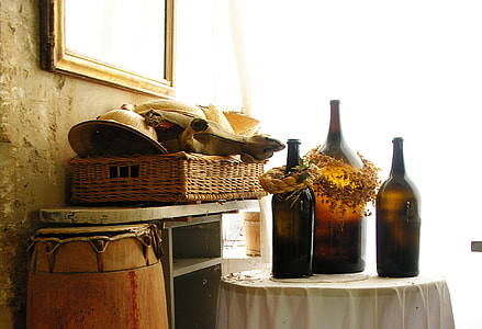 three amber bottles on table thumbnail
