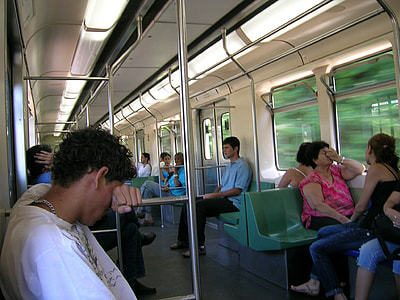 Tired People inside the Belo Horizonte Metro thumbnail