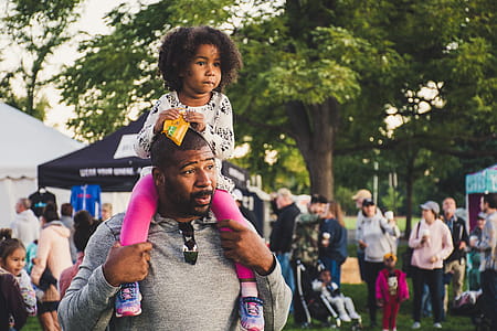 Man Carrying Girl On Shoulder thumbnail