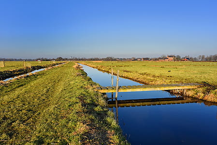 brown wooden foot bridge over water thumbnail