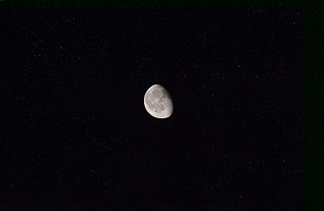 worm's eye view photography of half moon thumbnail
