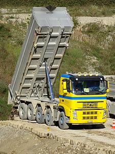 gray and yellow dump cart thumbnail
