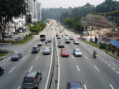 Streets and cars in Kuala Lumpur, Malaysia thumbnail