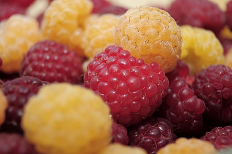 closeup photo of pile of raspberries thumbnail