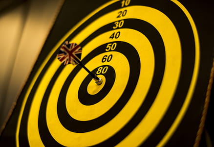 Yellow and Black Dartboard thumbnail