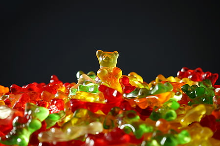 shallow focus photography of bear candy lot thumbnail