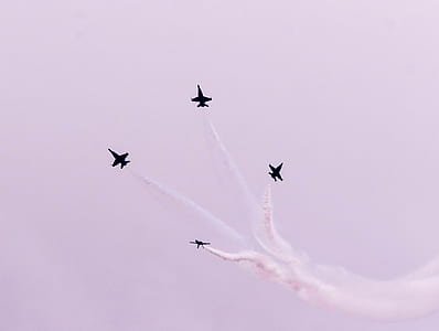 four airplane on airshow thumbnail