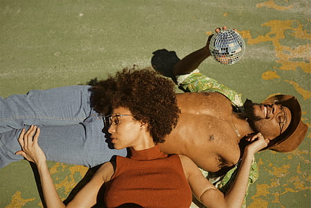 woman lying on man's stomach thumbnail