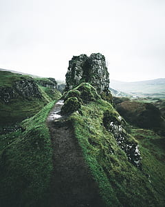 empty pathway through mountain thumbnail