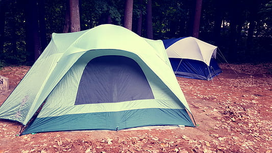 White Green and Black Outdoor Tent thumbnail