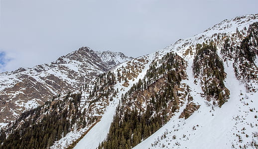 snow-covered mountain during day time thumbnail
