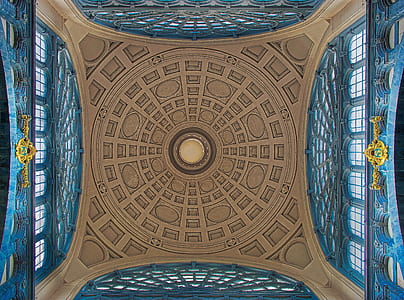 worm's-eye view photo of church interior thumbnail
