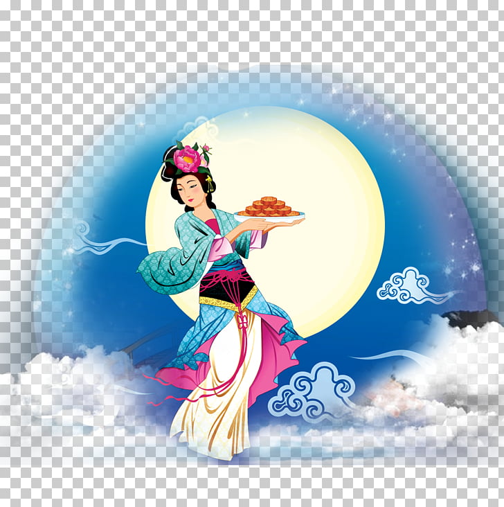 China Mid Autumn Festival Chang E Mid Autumn Festival Geisha Illustration Png Clipart Free Cliparts Uihere