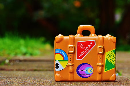 selective focus photo of orange plastic bag thumbnail