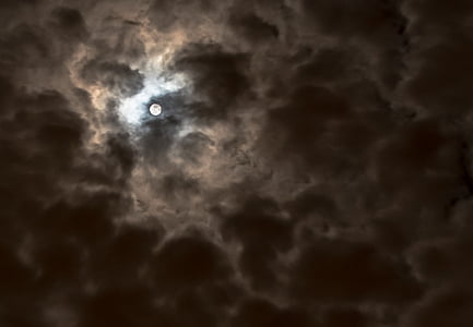 full moon covered with clouds on sky thumbnail