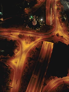 aerial photography of road thumbnail
