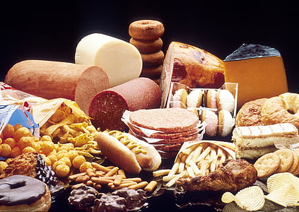 ham, French fries, cookies, and cake thumbnail