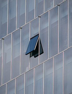 low-angle photography of open black framed window thumbnail