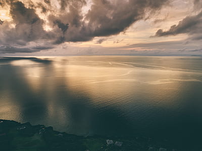 aerial photo of body of water thumbnail