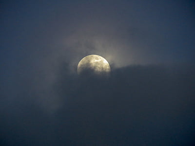 photo of moon covered with clouds thumbnail