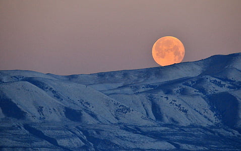 mountain with background of moon thumbnail
