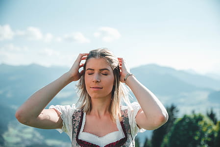 Woman Fixing Her Hair thumbnail