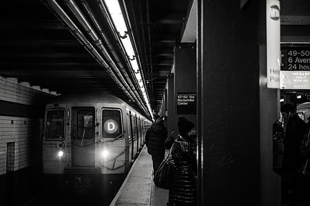 grayscale photography of train thumbnail
