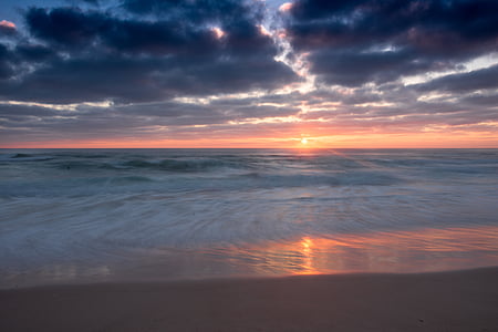 body of water during sunset thumbnail