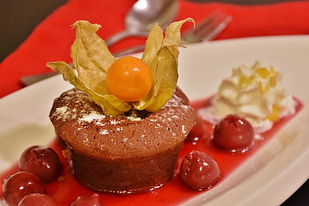 baked pastry served on white plate thumbnail