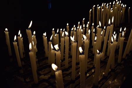 lit candles on surface thumbnail