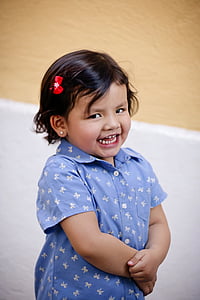 girl smiles white standing thumbnail