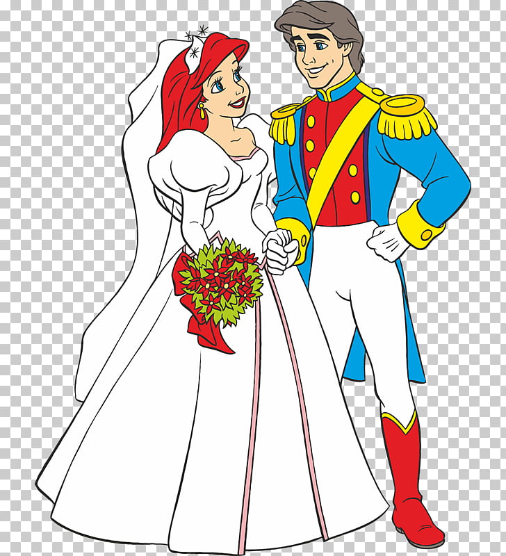 Ariel The Prince Disney Princess Wedding Mickey Mouse Novios Png