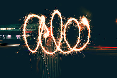 woman holding sparkler time lapse photography thumbnail