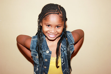 photo of girl in blue denim button-up vest thumbnail