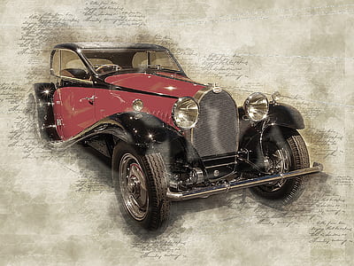 red and black vintage car thumbnail