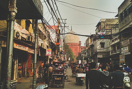 group of people walking street during daytime thumbnail