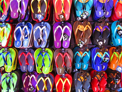 assorted-color pair of flip-flops lot photo thumbnail