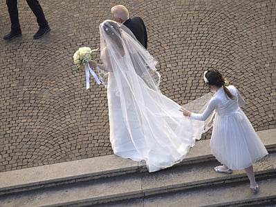 bride on concrete pathway at daytime thumbnail