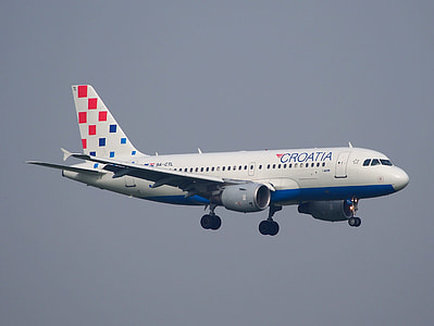 white and blue Croatia airliner model thumbnail