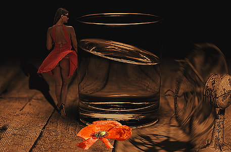 woman in red dress painting thumbnail