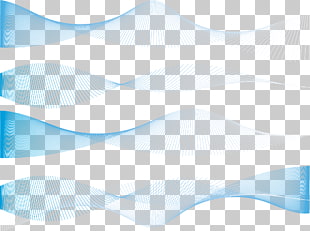 Exquisite blue dynamic lines texture, four wave datas PNG clipart