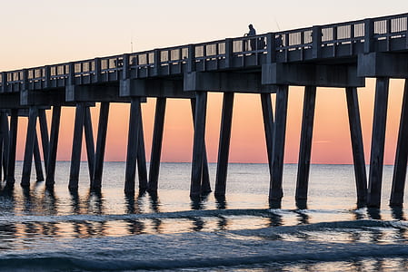 brown dock during golden hour photography thumbnail