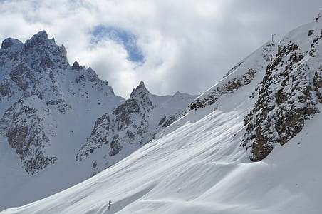 mountains covered with snow thumbnail