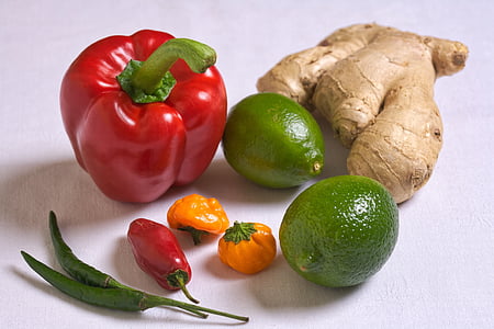 red bell pepper, ginger, and chillis thumbnail