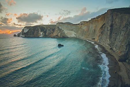 top view photo of ocean thumbnail