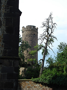 gray concrete castle near trees under blue skies thumbnail
